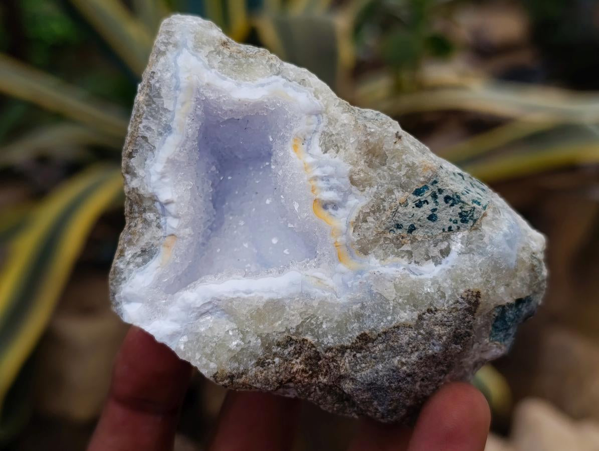 Natural Blue Lace Agate Geode Specimens x 12 From Nsanje, Malawi - Toprock Gemstones and Minerals 