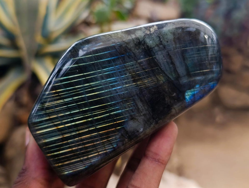 Polished Labradorite Standing Free Forms x 3 From Madagascar - Toprock Gemstones and Minerals 