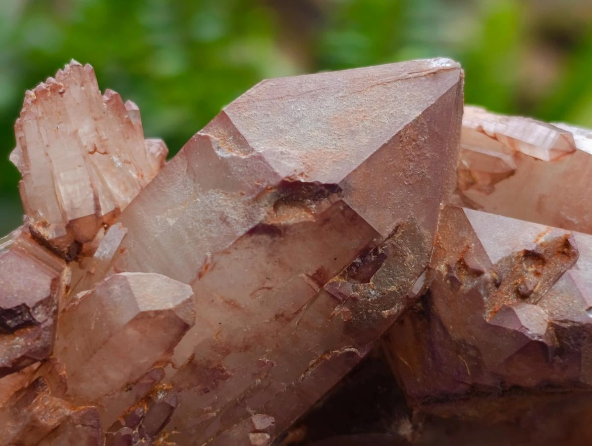 Natural Red Hematoid Phantom Quartz Crystal Clusters x 6 From Karoi, Zimbabwe - Toprock Gemstones and Minerals 