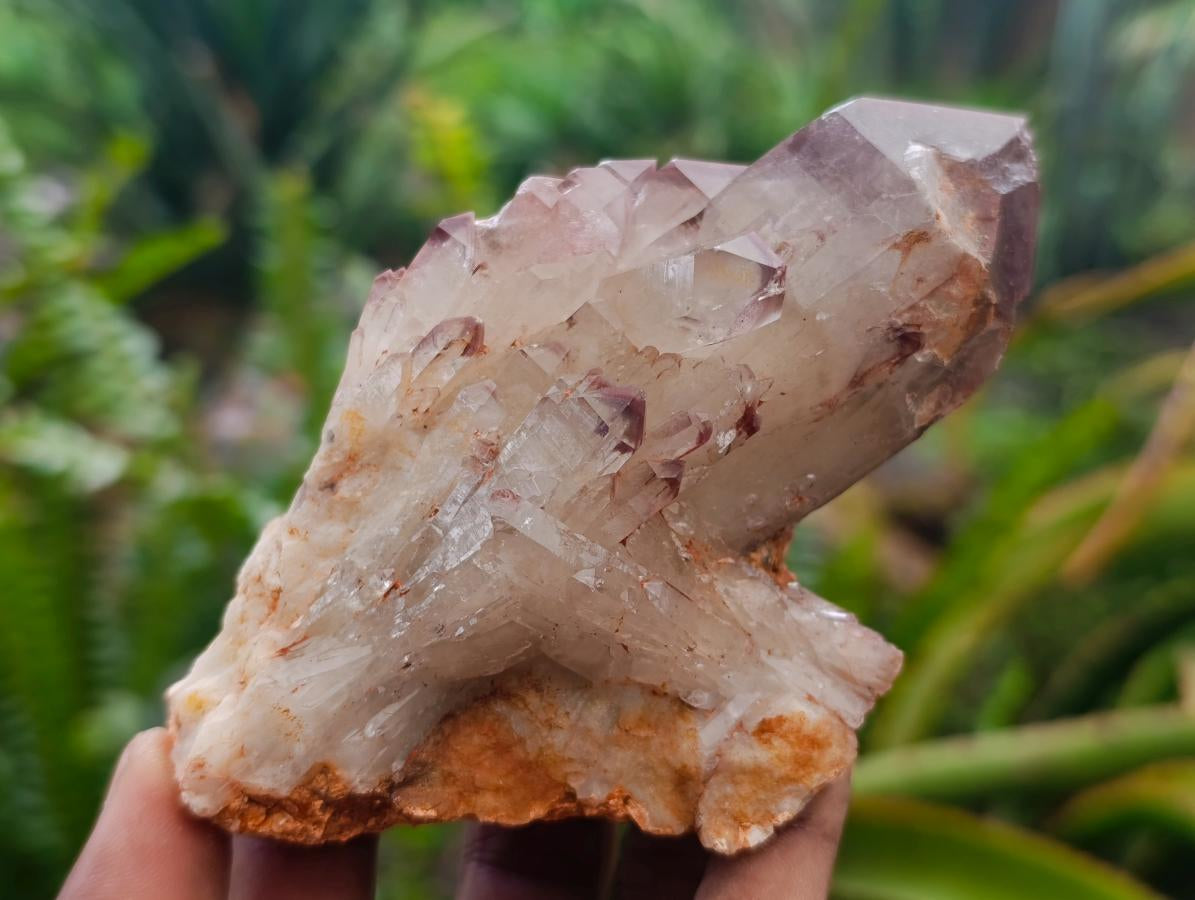 Natural Red Hematoid Phantom Quartz Crystal Clusters x 6 From Karoi, Zimbabwe - Toprock Gemstones and Minerals 