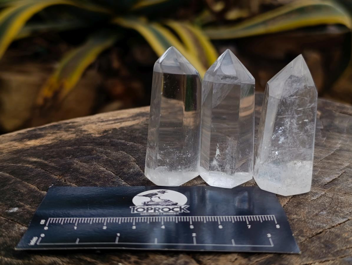 Polished Clear Quartz Display Crystals x 20 From Madagascar - Toprock Gemstones and Minerals 