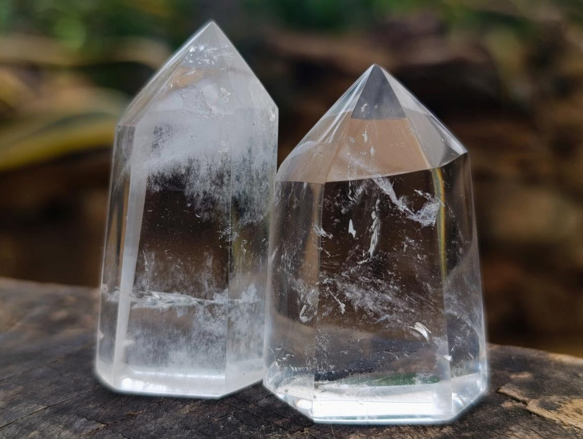 Polished Clear Quartz Display Crystals x 20 From Madagascar - Toprock Gemstones and Minerals 