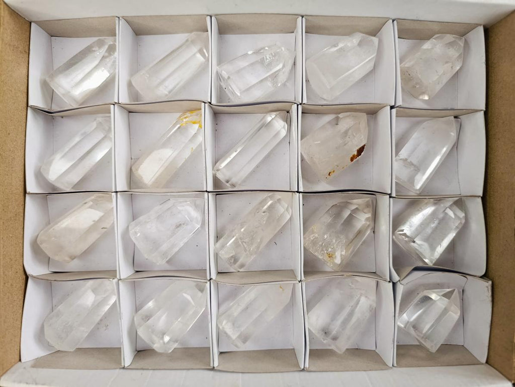 Polished Clear Quartz Display Crystals x 20 From Madagascar - Toprock Gemstones and Minerals 