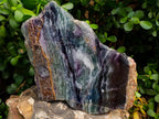 Polished Watermelon Fluorite Slices x 2 From Uis, Namibia - Toprock Gemstones and Minerals 