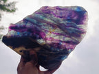 Polished Watermelon Fluorite Slices x 2 From Uis, Namibia - Toprock Gemstones and Minerals 