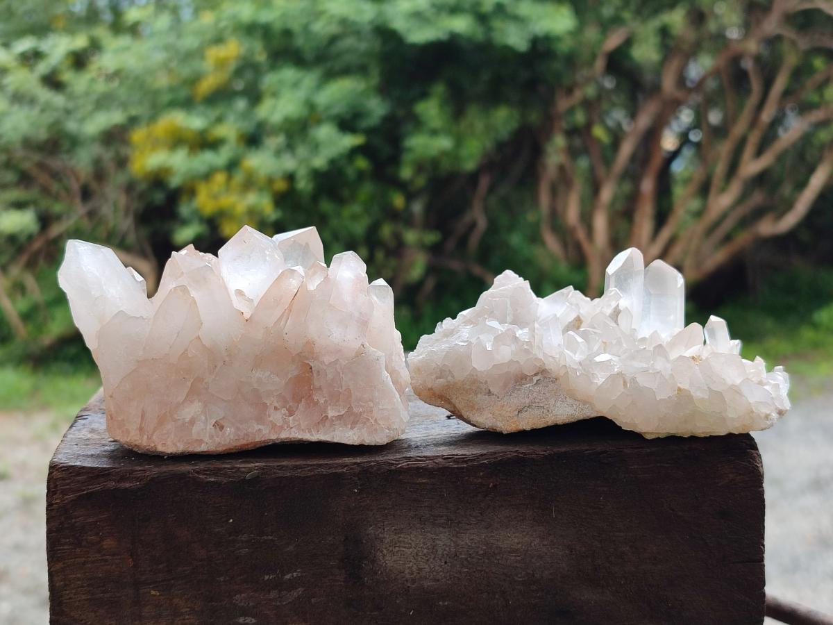 Natural Madagascar Quartz Clusters x 12 From Madagascar - Toprock Gemstones and Minerals 