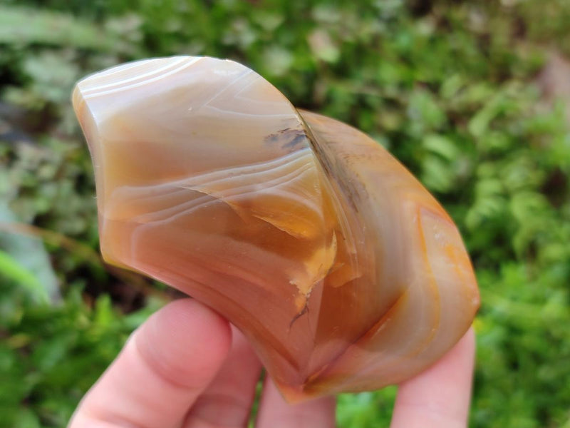 Polished Banded Agate Flames x 6 From Madagascar - Toprock Gemstones and Minerals 