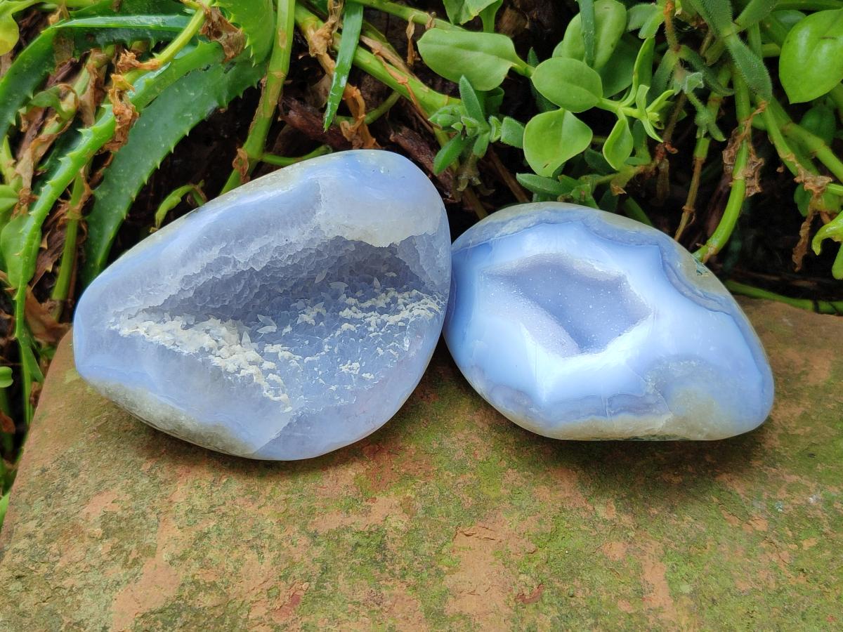 Polished Blue Lace Agate Free Forms x 6 From Nsanje, Malawi - Toprock Gemstones and Minerals 