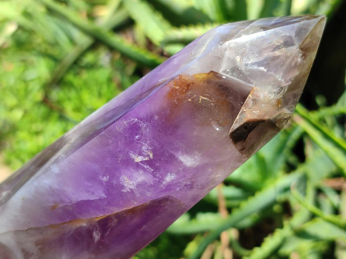 Polished Chevron Amethyst Crystals x 2 From Madagascar - Toprock Gemstones and Minerals 