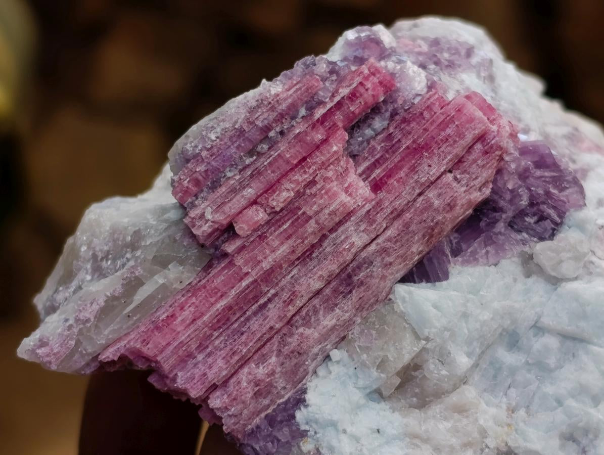Natural Pink Rubellite Tourmaline Specimens x 12 From Karibib, Namibia