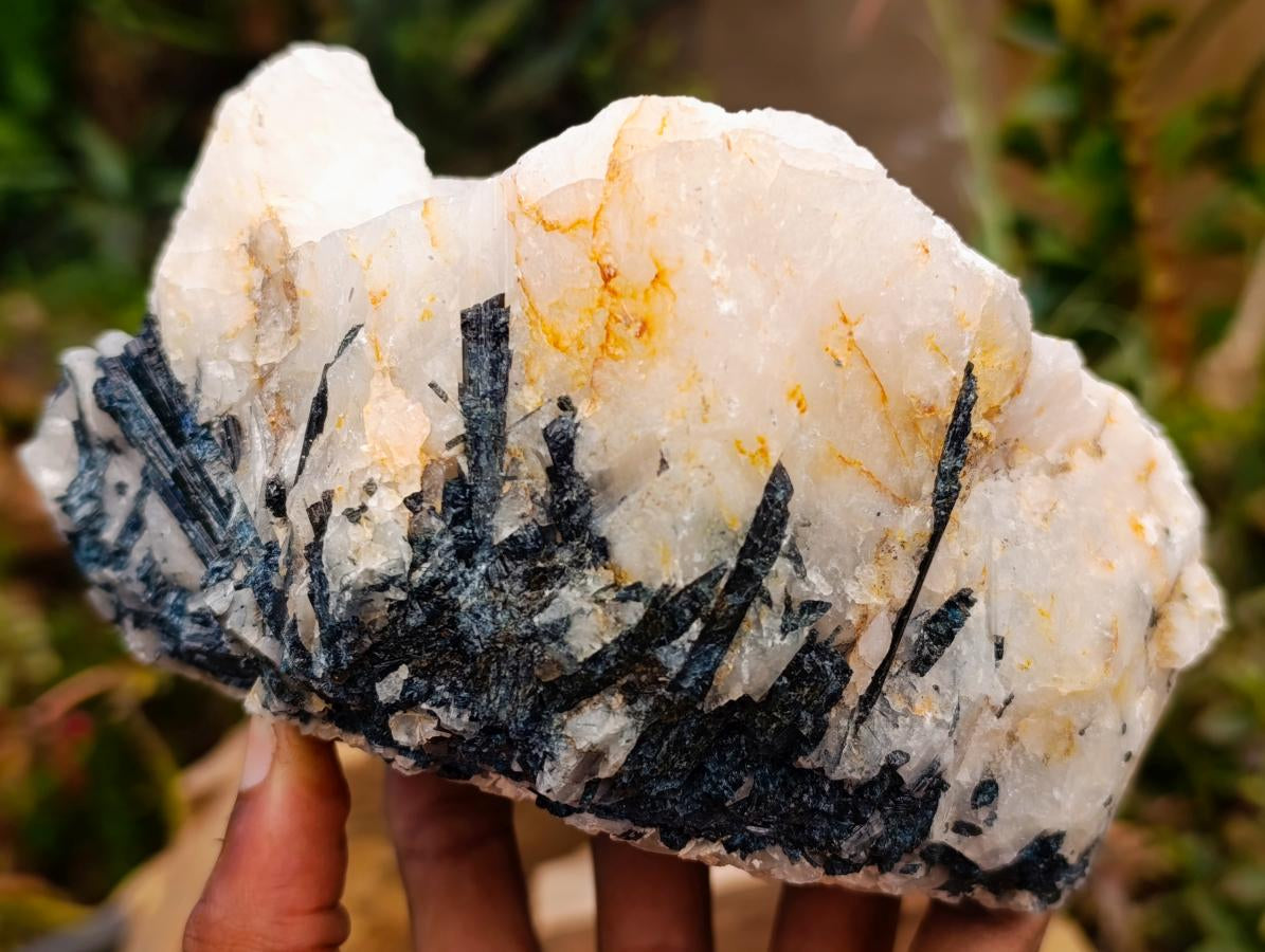 Natural Rare Indicolite Tourmaline in Quartz Specimens x 3 From Karibib, Namibia