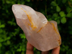 Polished Gemmy Rose Quartz Flames x 3 From Madagascar - Toprock Gemstones and Minerals 