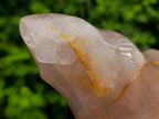Polished Gemmy Rose Quartz Flames x 3 From Madagascar - Toprock Gemstones and Minerals 