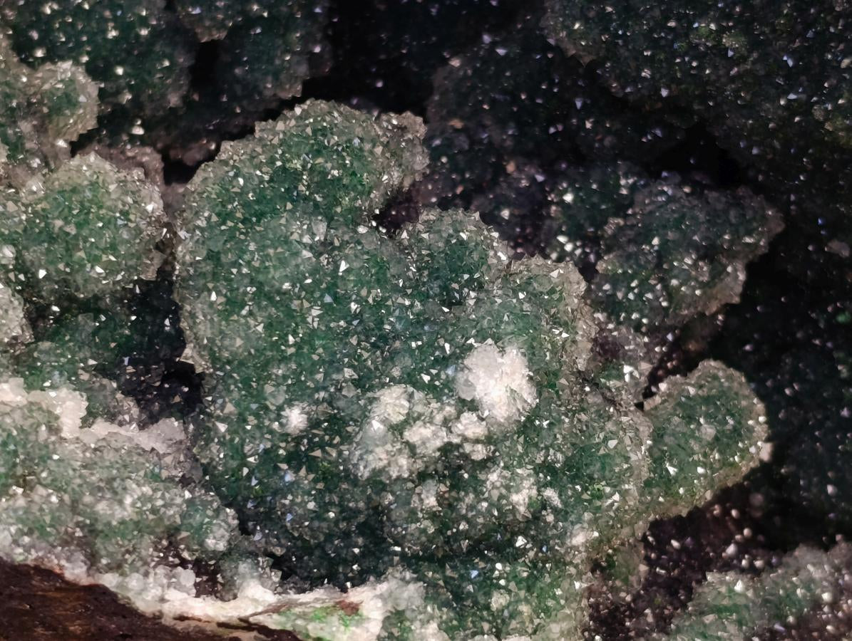Natural XXL Drusy Quartz Coated Ball Malachite On Dolomite Specimen x 1 From Mindingi Mine, Kambove, Congo - Toprock Gemstones and Minerals 