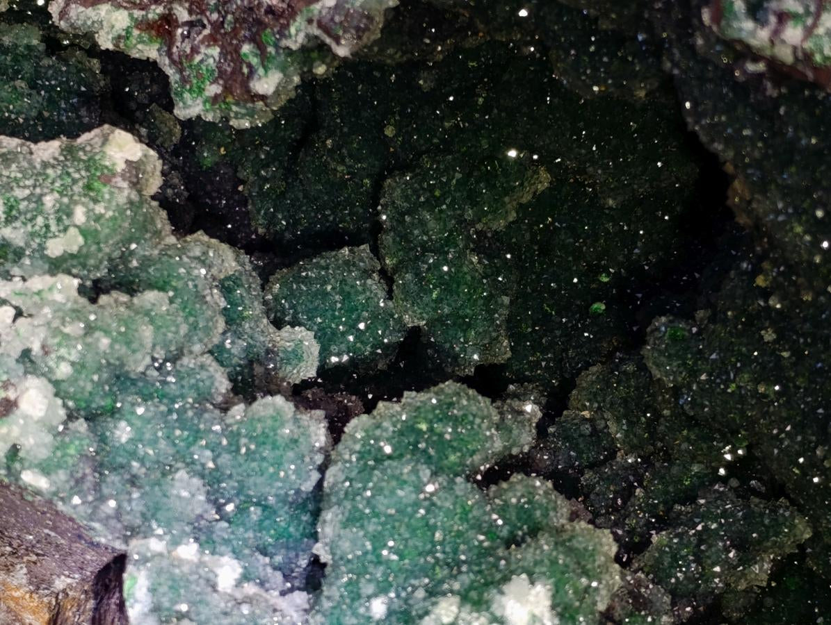 Natural XXL Drusy Quartz Coated Ball Malachite On Dolomite Specimen x 1 From Mindingi Mine, Kambove, Congo - Toprock Gemstones and Minerals 