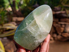 Polished Green Fluorite Standing Free Forms x 3 From Madagascar - Toprock Gemstones and Minerals 