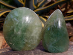 Polished Green Fluorite Standing Free Forms x 3 From Madagascar - Toprock Gemstones and Minerals 