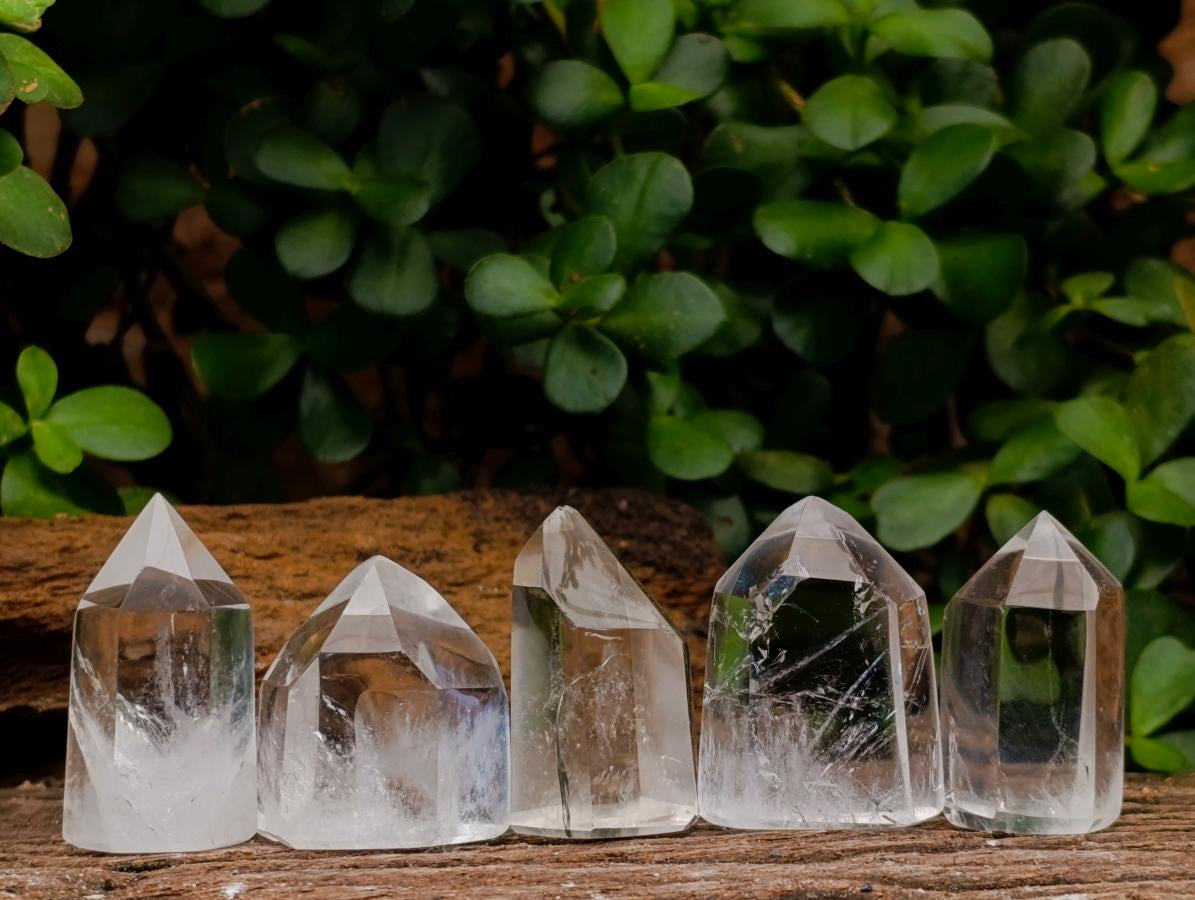 Polished Clear Quartz Crystals x 20 From Madagascar - Toprock Gemstones and Minerals 