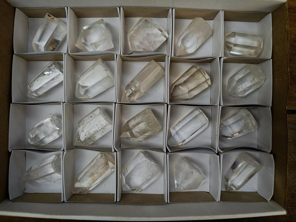Polished Clear Quartz Crystals x 20 From Madagascar - Toprock Gemstones and Minerals 