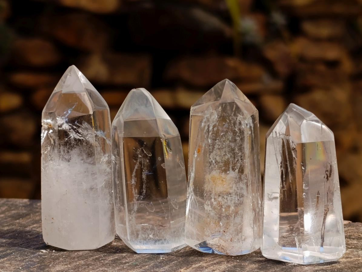 Polished Clear Quartz Crystals x 20 From Madagascar - Toprock Gemstones and Minerals 