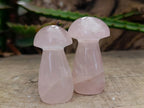 Polished Gemmy Rose Quartz Mushrooms x 20 From Madagascar - Toprock Gemstones and Minerals 