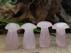 Polished Gemmy Rose Quartz Mushrooms x 20 From Madagascar - Toprock Gemstones and Minerals 