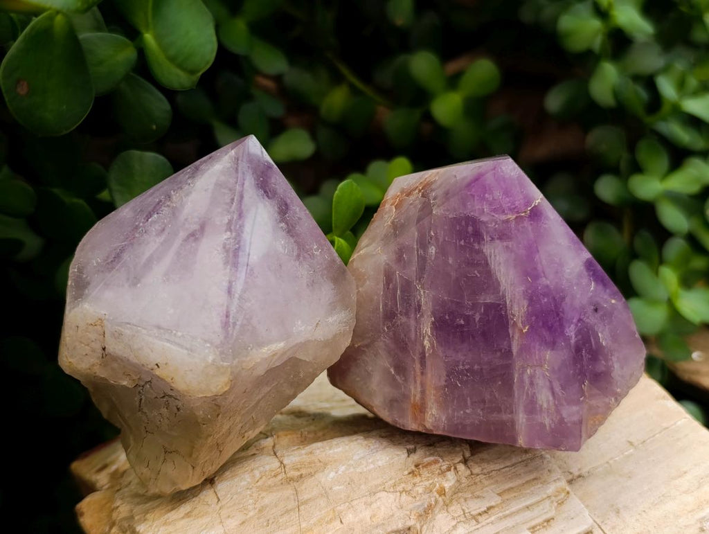 Polished Jacaranda Amethyst Crystals x 6 From Mumbwa, Zambia - Toprock Gemstones and Minerals 