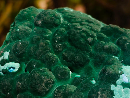 Natural Cabinet Botryoidal Malachite and Chrysocolla Specimen x 1 From Congo