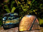Polished Labradorite Standing Free Forms x 3 From Madagascar