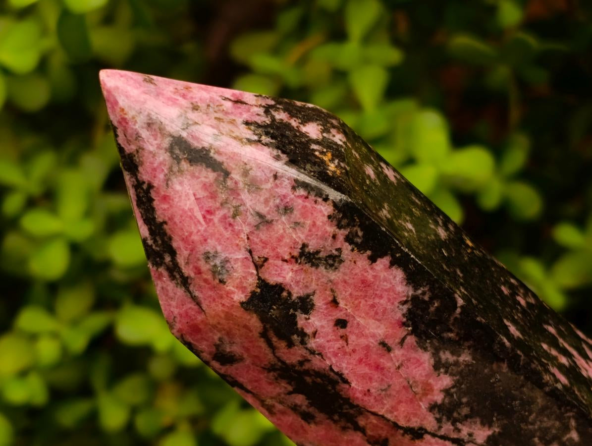 Polished Large Rhodonite Gemstone Display Crystal x 1 From Ambindavato, Madagascar - Toprock Gemstones and Minerals 