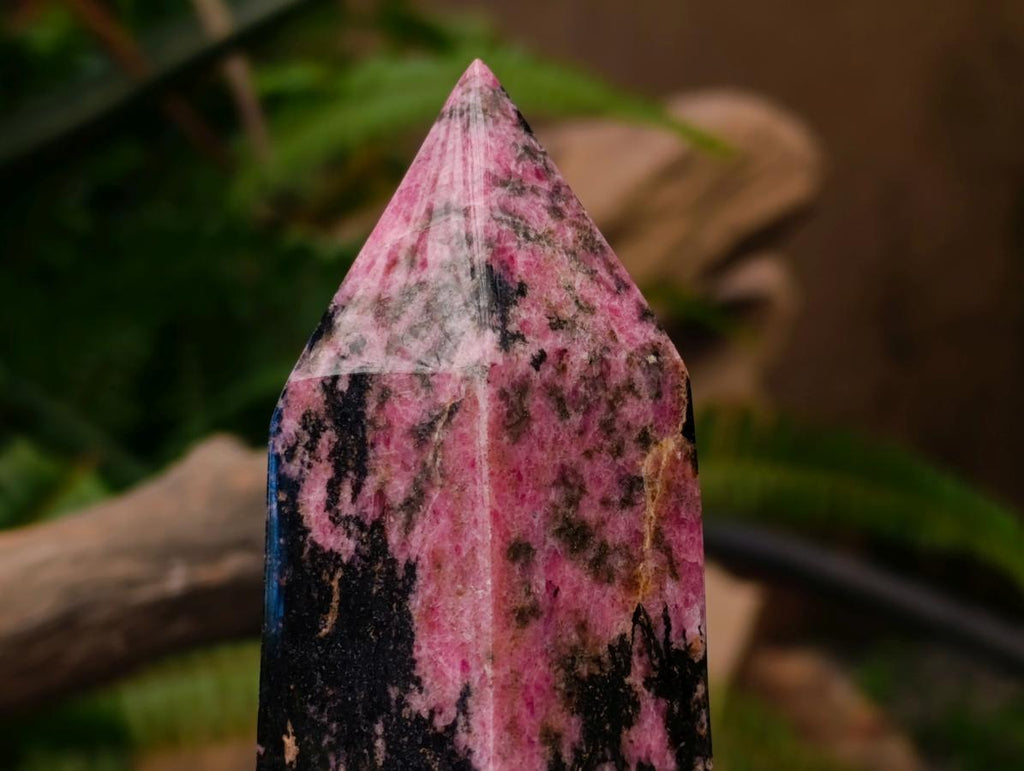 Polished Large Rhodonite Gemstone Display Crystal x 1 From Ambindavato, Madagascar - Toprock Gemstones and Minerals 