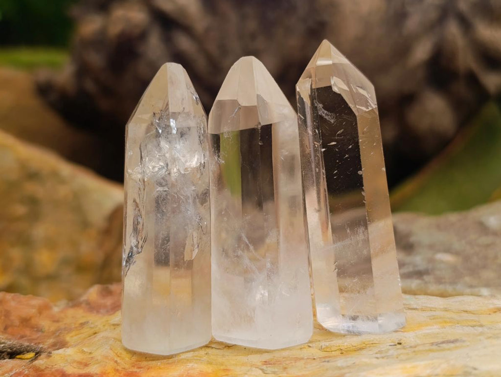 Polished Clear Quartz Crystals x 35 From Madagascar