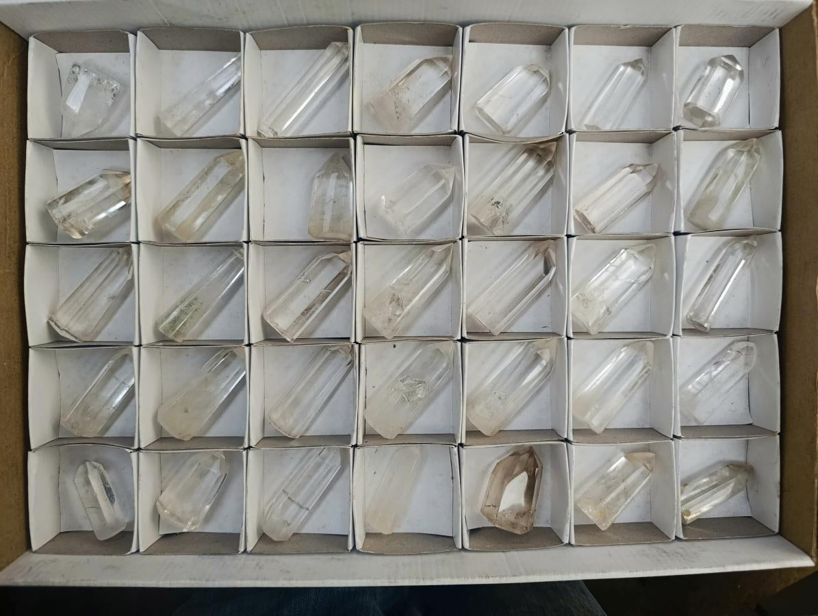 Polished Clear Quartz Crystals x 35 From Madagascar