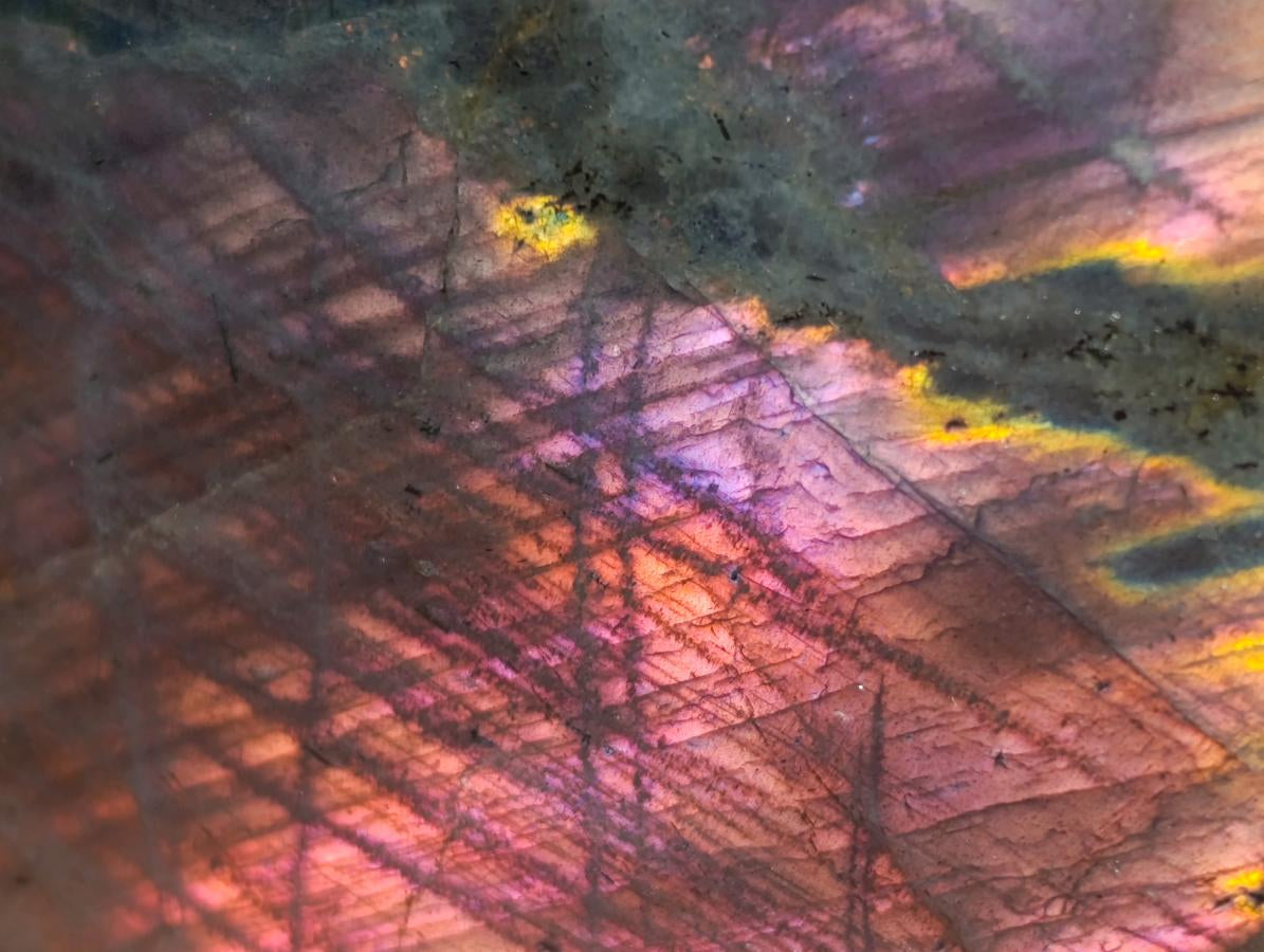Polished Rare Purple Sunset Flash Labradorite Standing Free Form x 2 From Madagascar - Toprock Gemstones and Minerals 