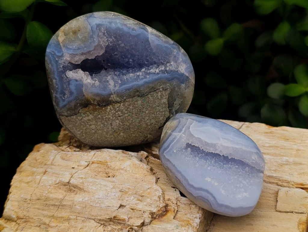 Polished Blue Lace Agate Free Forms x 6 From Nsanje, Malawi - Toprock Gemstones and Minerals 