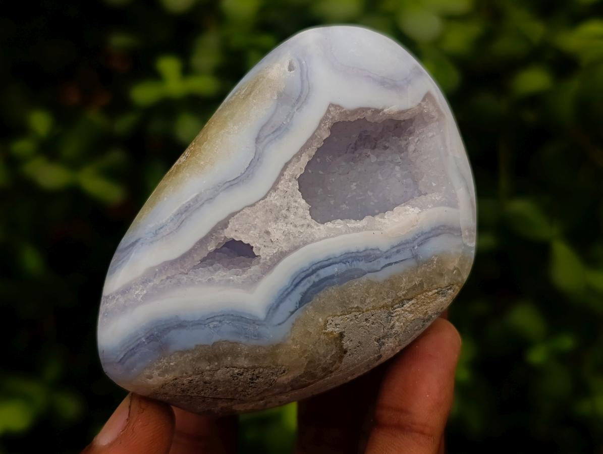 Polished Blue Lace Agate Free Forms x 6 From Nsanje, Malawi - Toprock Gemstones and Minerals 