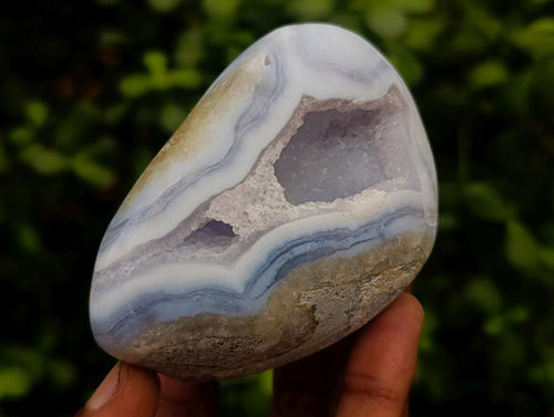 Polished Blue Lace Agate Free Forms x 6 From Nsanje, Malawi