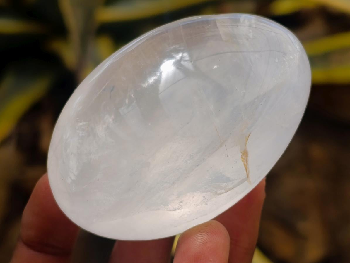 Polished Girasol Pearl Quartz Palm Stones x 23 From Ambatondrazaka, Madagascar - Toprock Gemstones and Minerals 