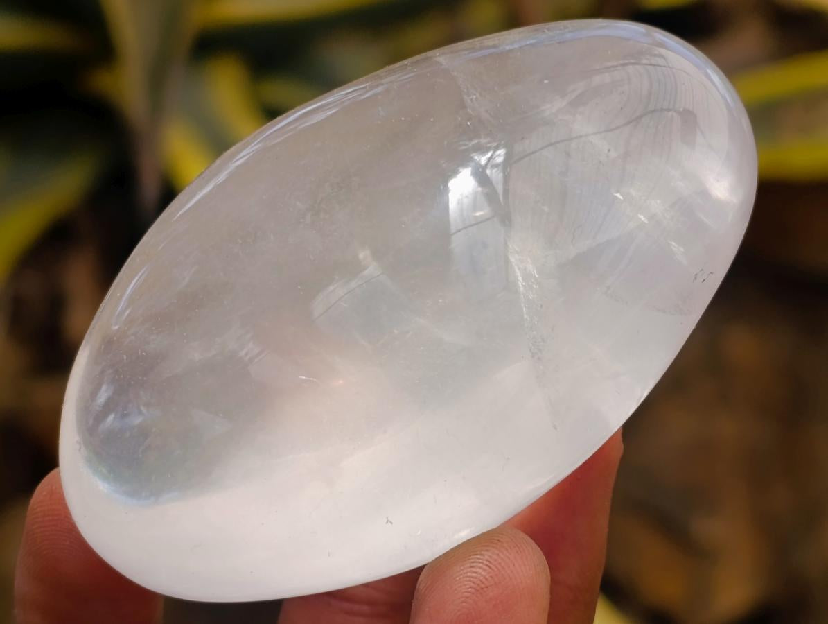 Polished Girasol Pearl Quartz Palm Stones x 23 From Ambatondrazaka, Madagascar - Toprock Gemstones and Minerals 