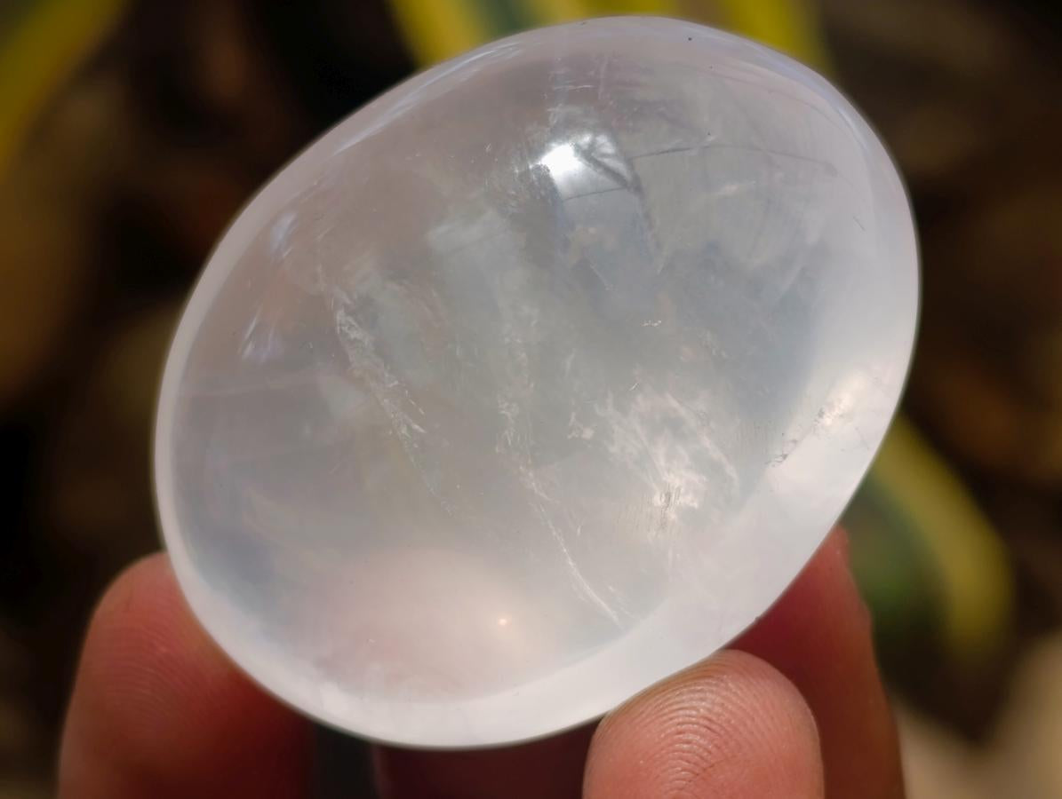 Polished Girasol Pearl Quartz Palm Stones x 23 From Ambatondrazaka, Madagascar - Toprock Gemstones and Minerals 