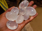 Polished Girasol Pearl Quartz Palm Stones x 23 From Ambatondrazaka, Madagascar - Toprock Gemstones and Minerals 