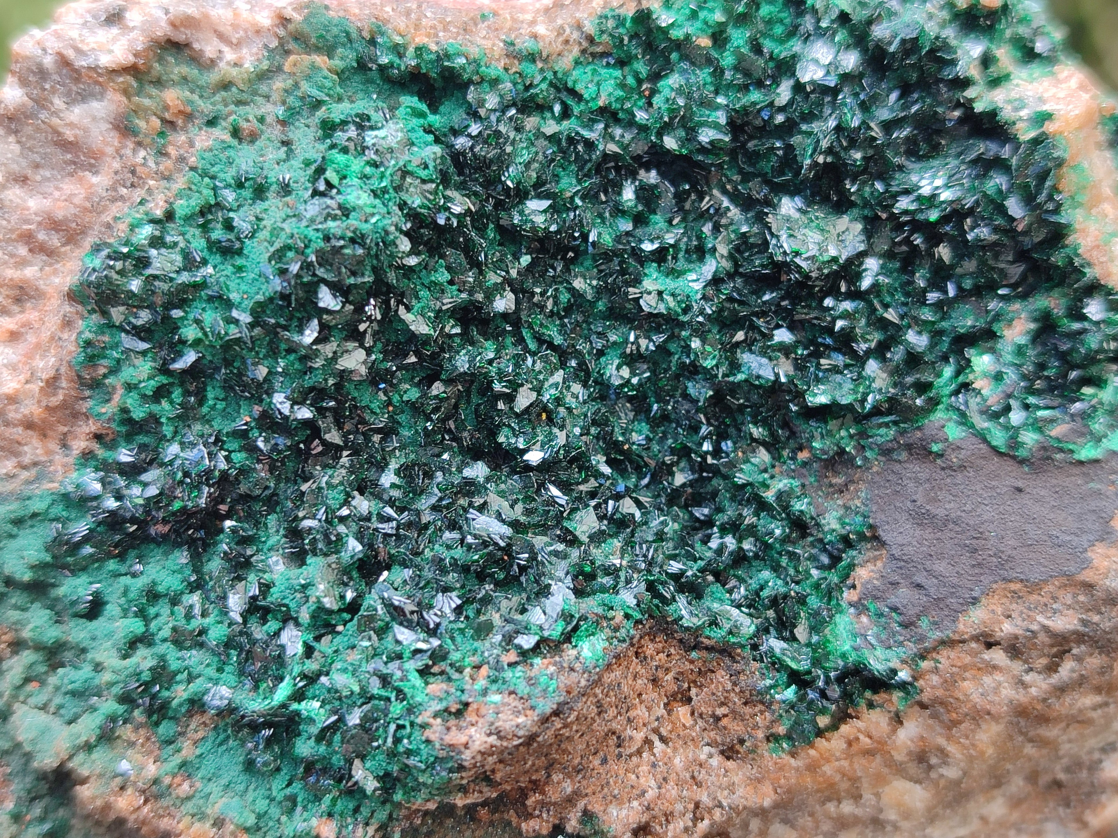 Natural Crystalline Malachite Specimens x 2 From Tenke Fungurume, Congo