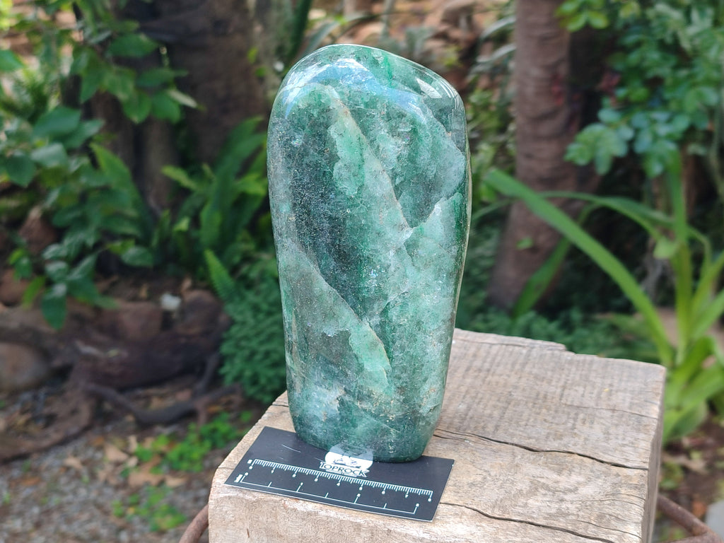 Polished Large Fuchsite Quartz Standing Free Form x 1 From Andakatany, Madagascar - Toprock Gemstones and Minerals 