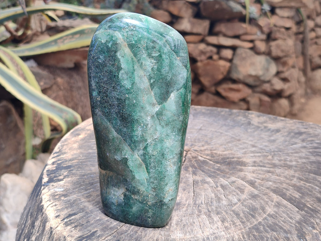 Polished Large Fuchsite Quartz Standing Free Form x 1 From Andakatany, Madagascar - Toprock Gemstones and Minerals 
