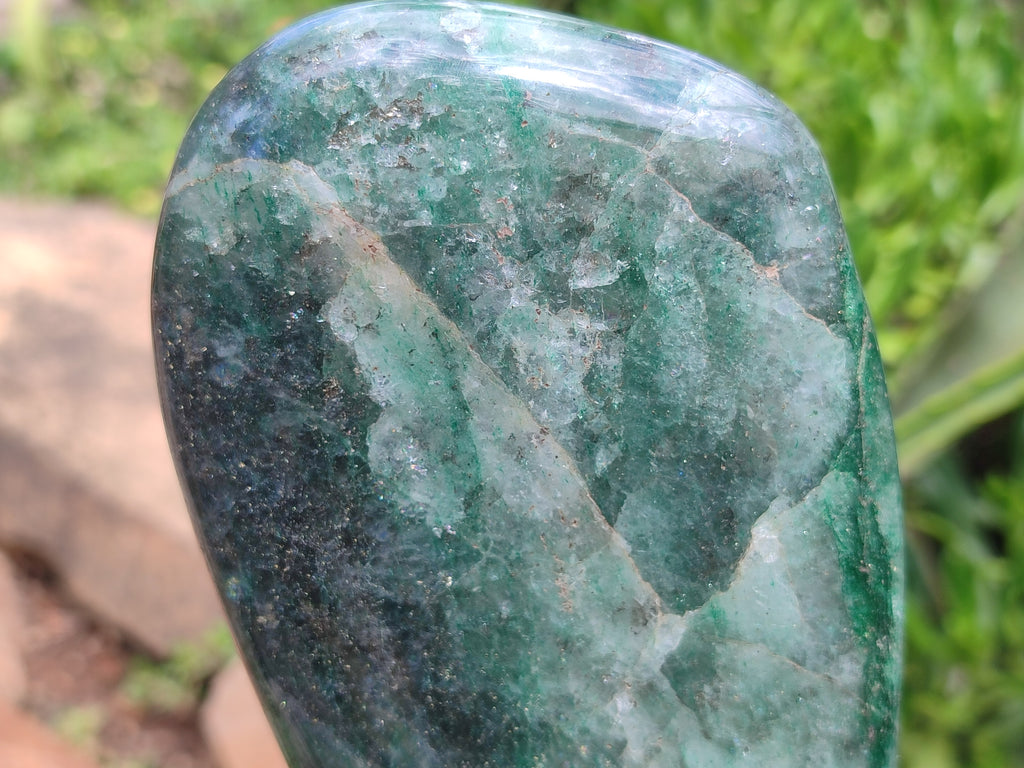 Polished Large Fuchsite Quartz Standing Free Form x 1 From Andakatany, Madagascar - Toprock Gemstones and Minerals 