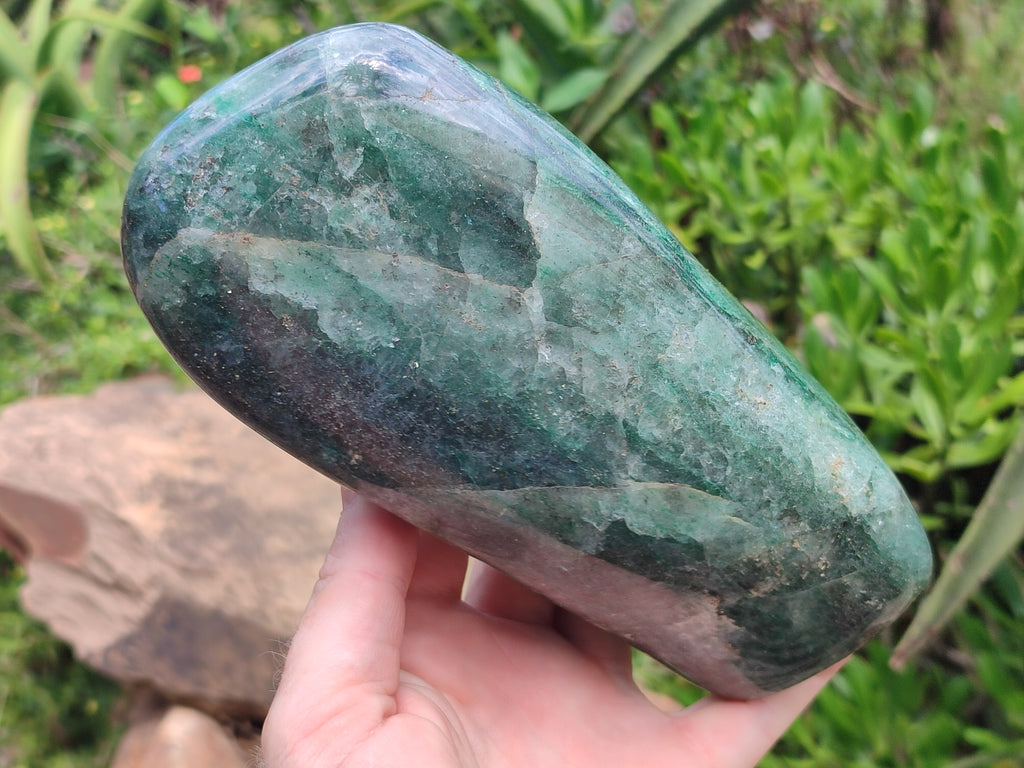 Polished Large Fuchsite Quartz Standing Free Form x 1 From Andakatany, Madagascar - Toprock Gemstones and Minerals 