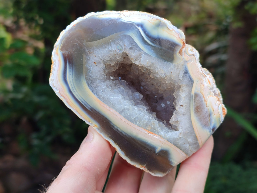 Polished Agate Amethyst Geodes x 6 From Maintirano, Madagascar