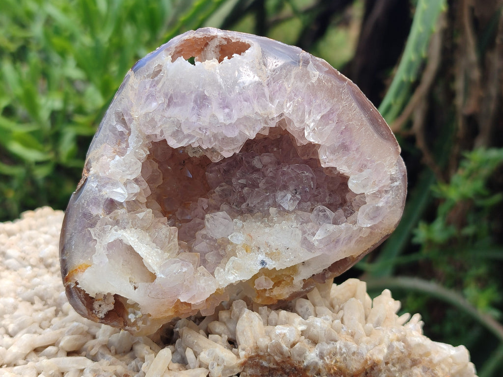 Polished Agate Amethyst Geodes x 6 From Maintirano, Madagascar