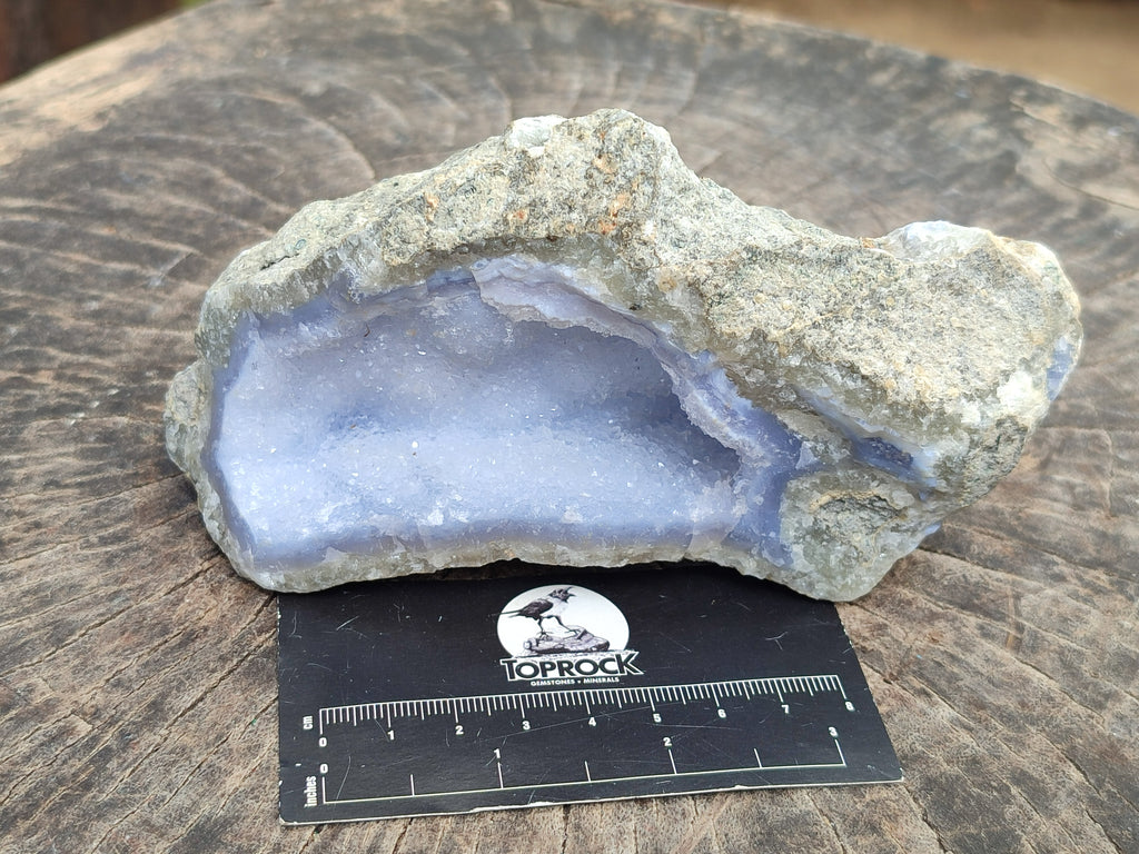 Natural Blue Lace Agate Geode Specimens x 6 From Nsanje, Malawi - Toprock Gemstones and Minerals 