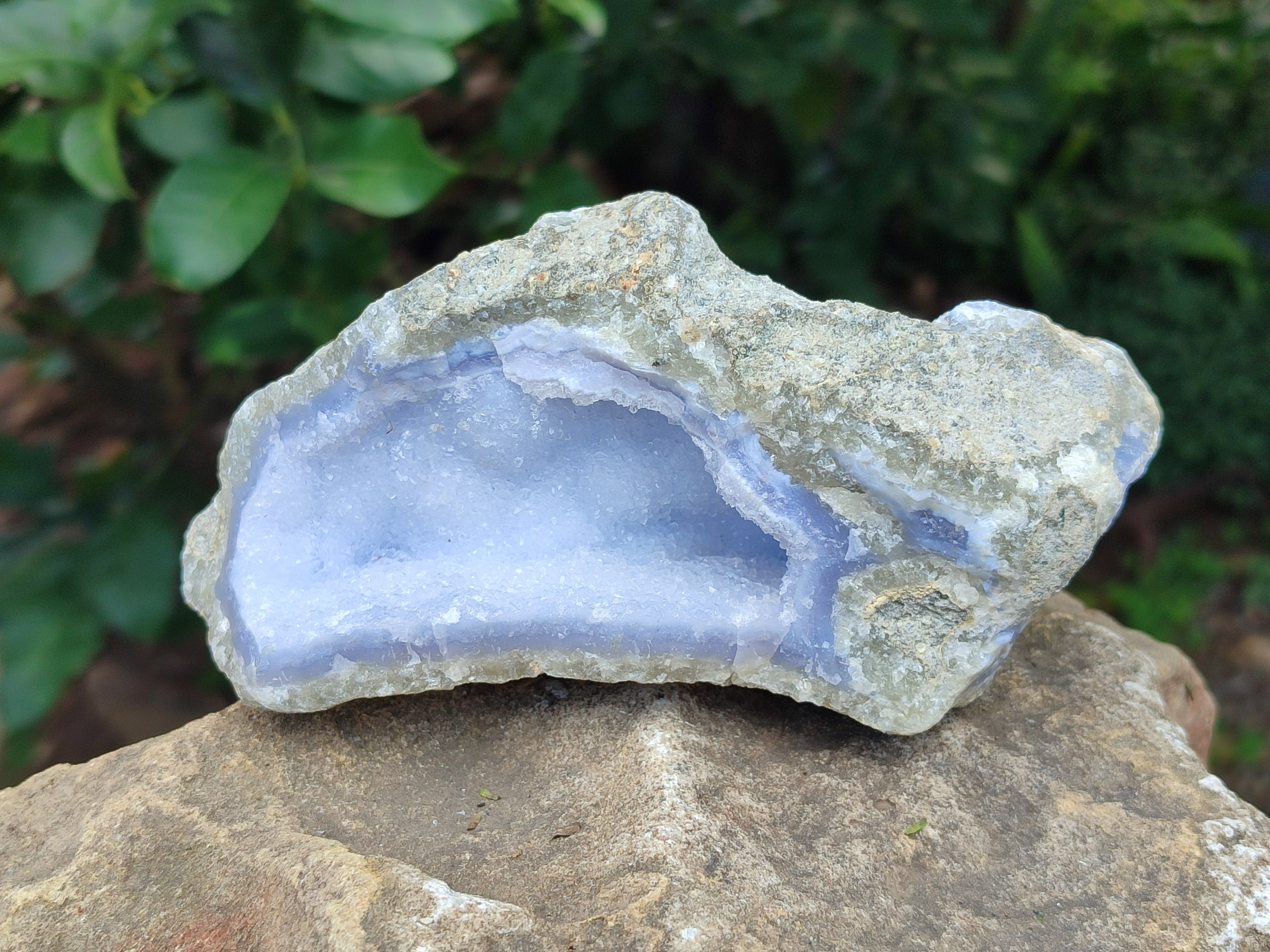 Natural Blue Lace Agate Geode Specimens x 6 From Nsanje, Malawi - Toprock Gemstones and Minerals 